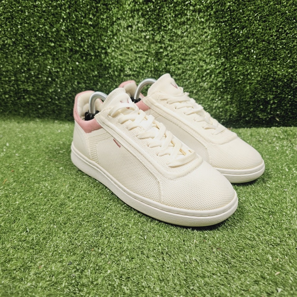 Vivaia V Prime White Pink Knit Low Top Casual Sneakers Womens 36 US Size 6